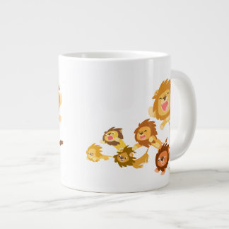 Niedlicher Cartoon Löwenparade Jumbo-Tasse