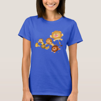 Niedlicher Cartoon Löwenparade T - Shirt