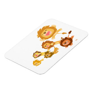 Niedlicher Cartoon Löwen's Parade Flexible Magnet