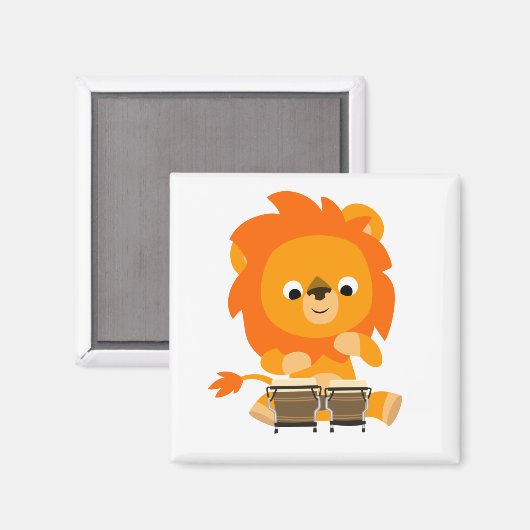 Niedlicher Cartoon Löwenzettel Magnet (Vorderseite/Rückseite)