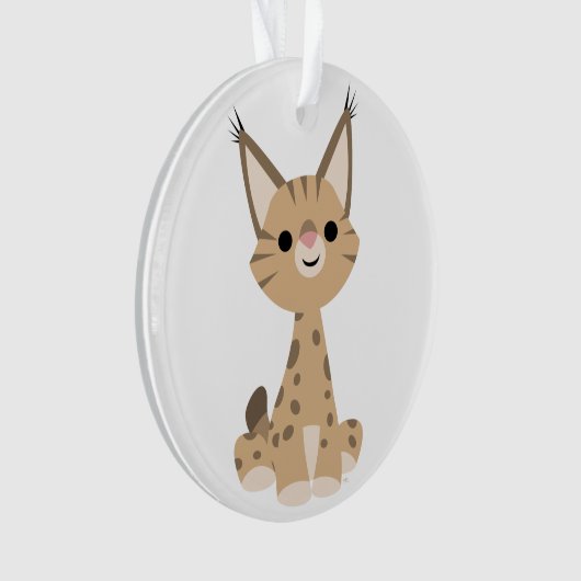 Niedlicher Cartoon Lynx Acrylschmuck Ornament (Vorderseite)