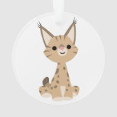 Niedlicher Cartoon Lynx Acrylschmuck Ornament (Rückseite)