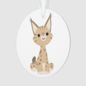 Niedlicher Cartoon Lynx Acrylschmuck Ornament (Vorderseite)