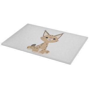Niedlicher Cartoon Lynx Cutting Board Schneidebrett