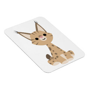 Niedlicher Cartoon Lynx Flexible Magnet