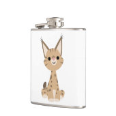 Niedlicher Cartoon Lynx Hip Flask Flachmann (Links)