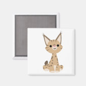 Niedlicher Cartoon Lynx Magnet (Vorderseite/Rückseite)