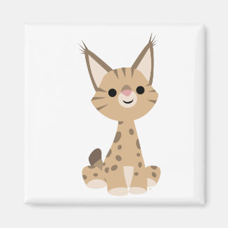 Niedlicher Cartoon Lynx Magnet