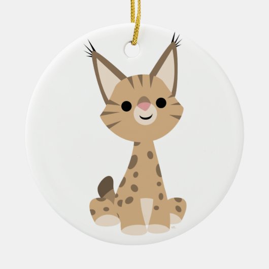 Niedlicher Cartoon Lynx Ornament (Vorne)