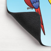 Niedlicher Cartoon Macaw Parrot Birds Mousepad (Ecke)
