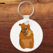 Niedlicher Cartoon Mama Bear und Cubs Schlüsselanh Schlüsselanhänger (Vorderseite)