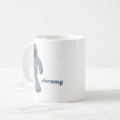 Niedlicher Cartoon Manatee Personalisiert Kaffeetasse (Vorderseite Links)