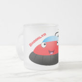 Niedlicher Cartoon Mattglastasse (Vorderseite Links)
