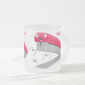 Niedlicher Cartoon Mattglastasse (VorderseiteRechts)