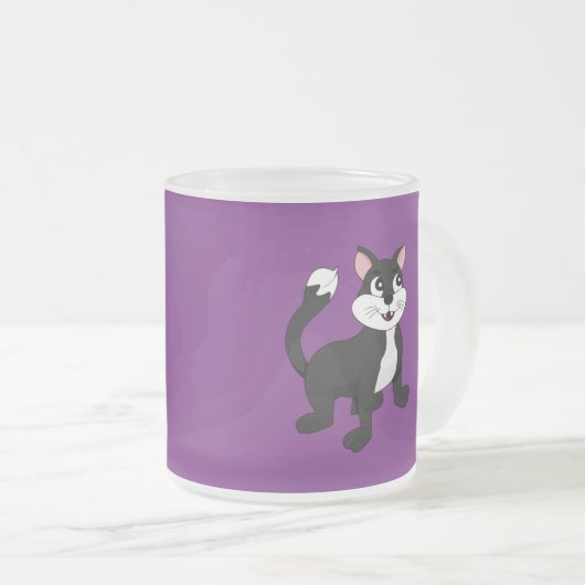 Niedlicher Cartoon Mattglastasse (VorderseiteRechts)