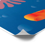 Niedlicher Cartoon Meereslebeposter für Kinder Poster (Ecke)