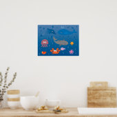 Niedlicher Cartoon Meereslebeposter für Kinder Poster (Küche)