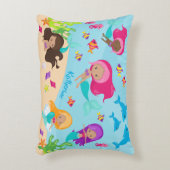 Niedlicher Cartoon Meerjungfrau Dekokissen (Vorderseite(Vertikal))