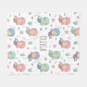Niedlicher Cartoon Mermaid Pattern Fleecedecke (Vorderseite (Horizontal))