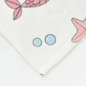 Niedlicher Cartoon Mermaid Pattern Fleecedecke (Ecke)