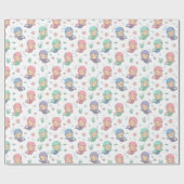 Niedlicher Cartoon Mermaid Pattern Geschenkpapier (Flach)