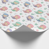 Niedlicher Cartoon Mermaid Pattern Geschenkpapier (Ecke)