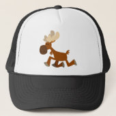 Niedlicher Cartoon Merry Moose Trucker Hat Truckerkappe (Vorderseite)