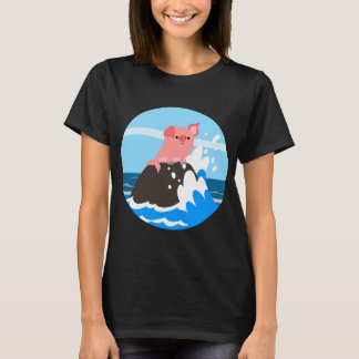 Niedlicher Cartoon Merwine on Rock Women T - Shirt