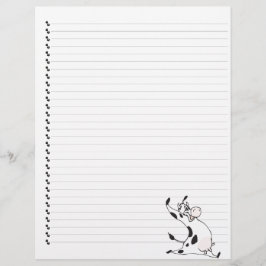 Niedlicher Cartoon Milchkuh Lined Pet Letterhead