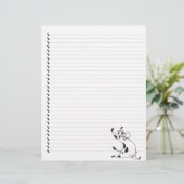 Niedlicher Cartoon Milchkuh Lined Pet Letterhead (Stehend Vorderseite)