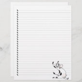 Niedlicher Cartoon Milchkuh Lined Pet Letterhead (Vorne/Hinten)