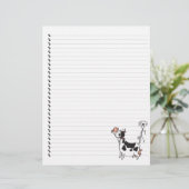 Niedlicher Cartoon Milchkuh Lined Pet Letterhead (Stehend Vorderseite)