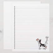 Niedlicher Cartoon Milchkuh Lined Pet Letterhead (Vorne/Hinten)