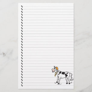 Niedlicher Cartoon Milchkühe Bettgebäck Briefpapier