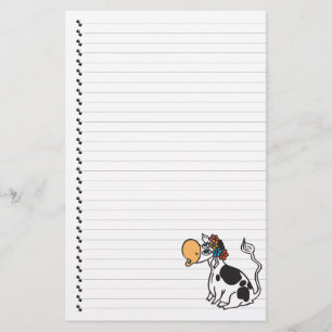 Niedlicher Cartoon Milchkühe Bettgebäck Briefpapier