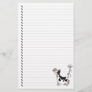 Niedlicher Cartoon Milchkühe Bettgebäck Briefpapier
