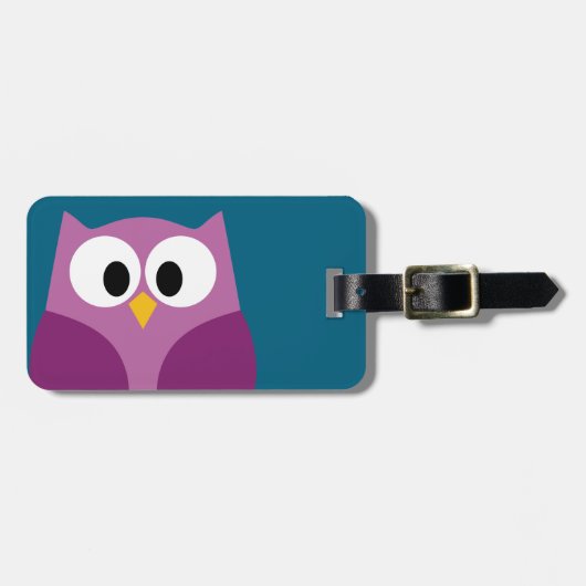 Niedlicher Cartoon mit Anschrift und Telefonnummer Gepäckanhänger (Vorderseite horizontal)