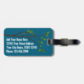 Niedlicher Cartoon mit Anschrift und Telefonnummer Gepäckanhänger (Rückseite horizontal)