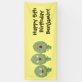 Niedlicher Cartoon mit Artischocken Banner (Vertikal)