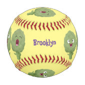 Niedlicher Cartoon mit Artischocken Baseball (Vorderseite)