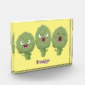 Niedlicher Cartoon mit Artischocken Fotoblock (Links)