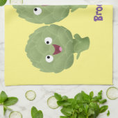 Niedlicher Cartoon mit Artischocken Geschirrtuch (Gefaltet)