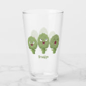 Niedlicher Cartoon mit Artischocken Glas (Rückseite)