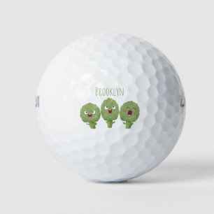 Niedlicher Cartoon mit Artischocken Golfball