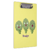 Niedlicher Cartoon mit Artischocken Klemmbrett (Rechts)