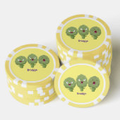 Niedlicher Cartoon mit Artischocken Pokerchips (Stapel)