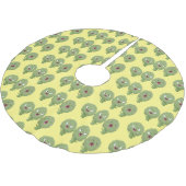 Niedlicher Cartoon mit Artischocken Polyester Weihnachtsbaumdecke (Schrägansicht)