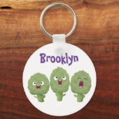 Niedlicher Cartoon mit Artischocken Schlüsselanhänger (Vorderseite)