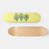 Niedlicher Cartoon mit Artischocken Skateboard (Horizontal)