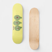 Niedlicher Cartoon mit Artischocken Skateboard (Vorderseite)